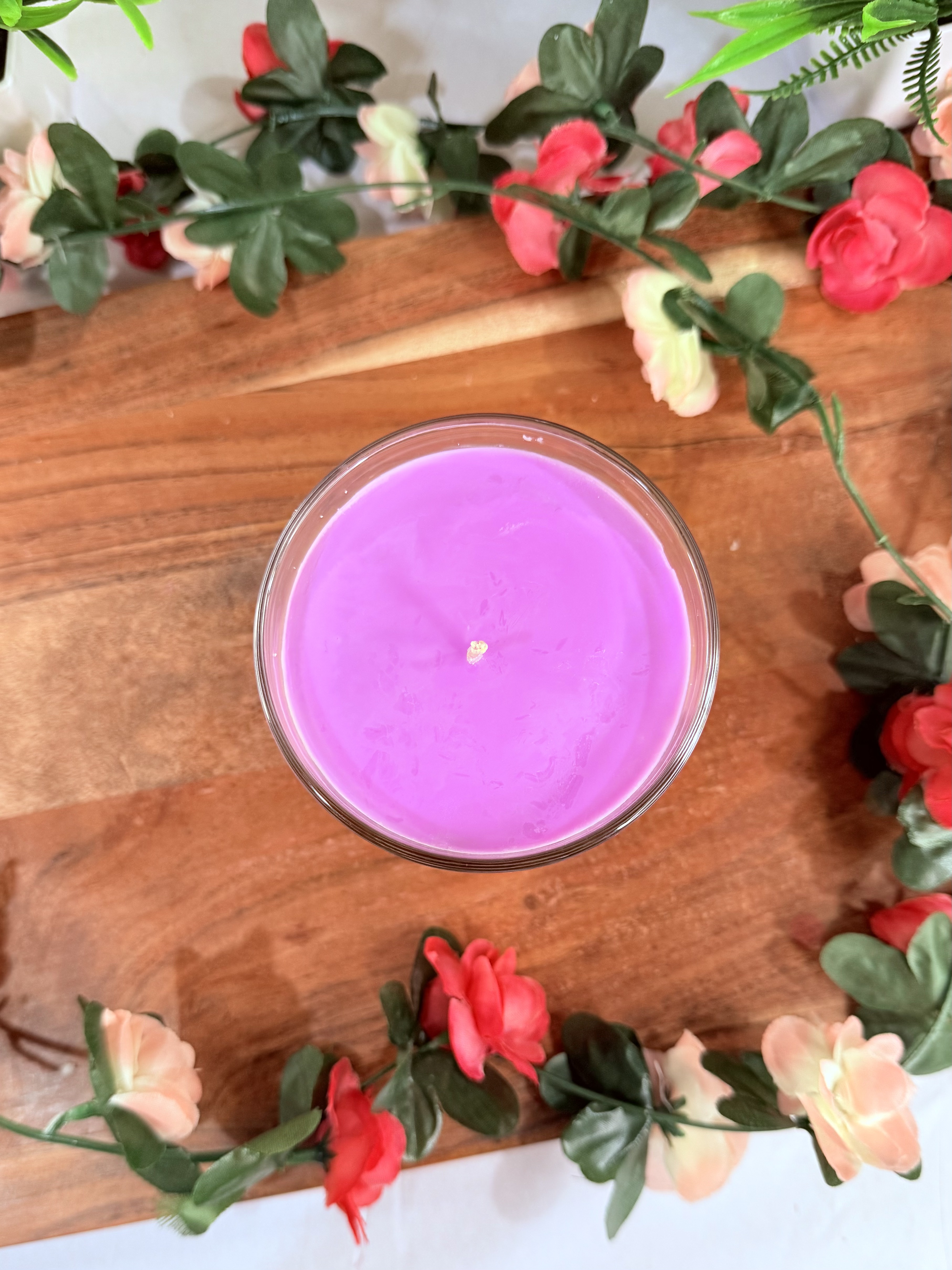 Top view of candle
